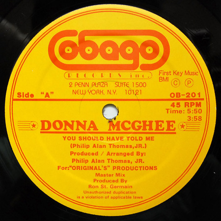 Donna McGhee - You Should Have Told Me (1981, US, Vinyl)