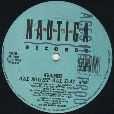 Game (5) - All Night All Day (1991, Vinyl)