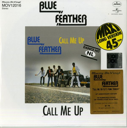 Blue Feather - Call Me Up / Lets Funk Tonight (2021, Blue Translucent, 180g, Vinyl)