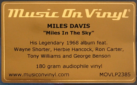 Miles Davis - Miles In The Sky (2019, Europe, Vinyl)