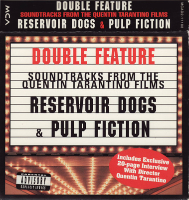 Various - Double Feature Soundtracks From The Quentin Tarantino Films Reservoir Dogs & Pulp Fiction (1994, US, CD)