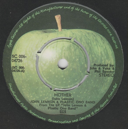 John Lennon & Plastic Ono Band, The - Mother (1971, Netherlands, Vinyl)