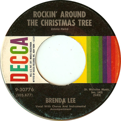 Brenda Lee - Rockin' Around The Christmas Tree (0, US, Vinyl)
