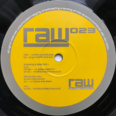 Guy McAffer & DJ A.D. - RAW 023 (2004, UK, Vinyl)