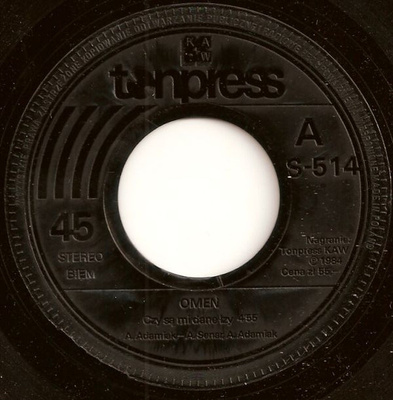 Omen (13) - Czy Są Mi Dane Łzy / Mój Chory Świat (1984, Poland, Vinyl)