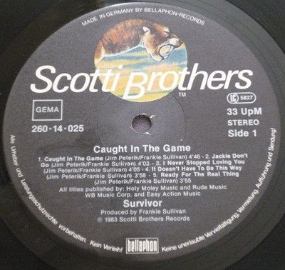 Survivor - Caught In The Game (1983, Germany, Vinyl)